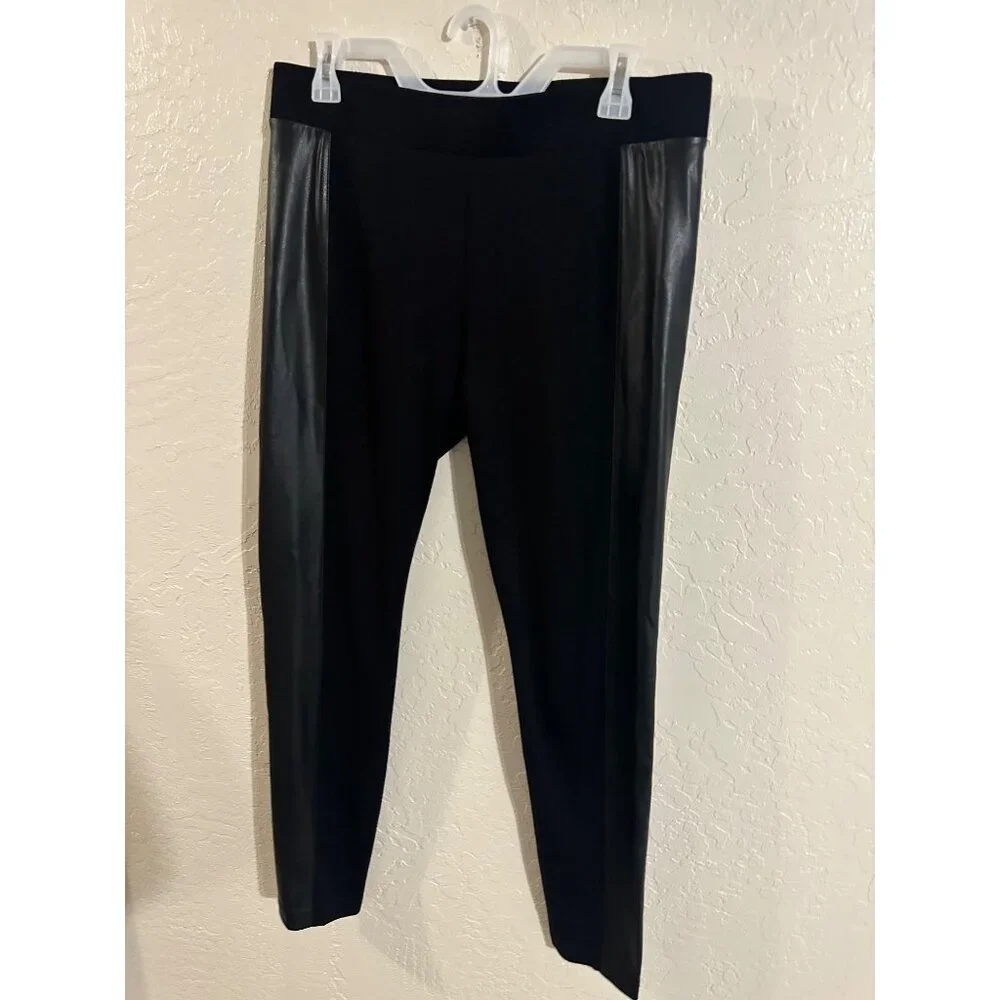 Y Cabi Black Moto Faux Leather Skinny “Bexley” Leggings - Picture 3 of 10